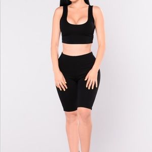 Fashion nova 2 piece biker set